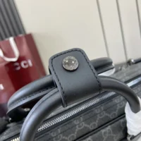 Gucci Unisex GG Emblem Medium Briefcase-Gray 821149FAED41000