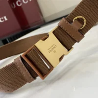 Gucci Unisex GG Emblem Small Belt Bag-Brown 821165FAEEC9786