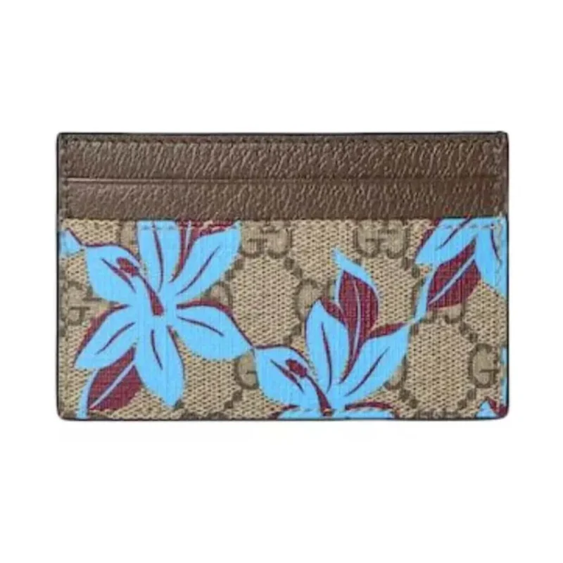 Gucci Unisex GG Printed Card Case Wallet-841149FAE0D9846