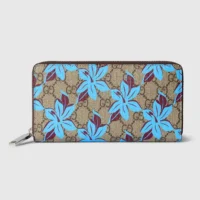 Gucci Unisex GG Printed Zip Around Wallet-841150FAE0D9846