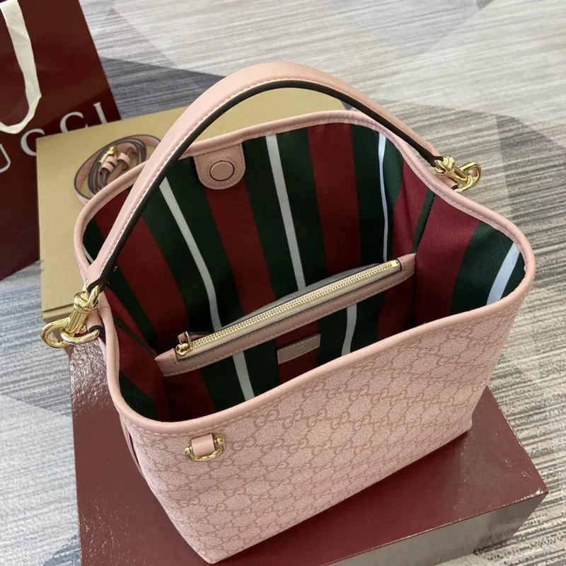 Gucci Women G Rmblem Mini Bucket Bag-Light Pink 815118FAD6L8459