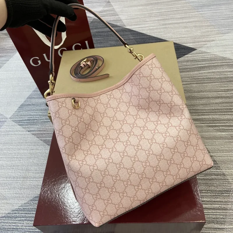 Gucci Women G Rmblem Mini Bucket Bag-Light Pink 815118FAD6L8459