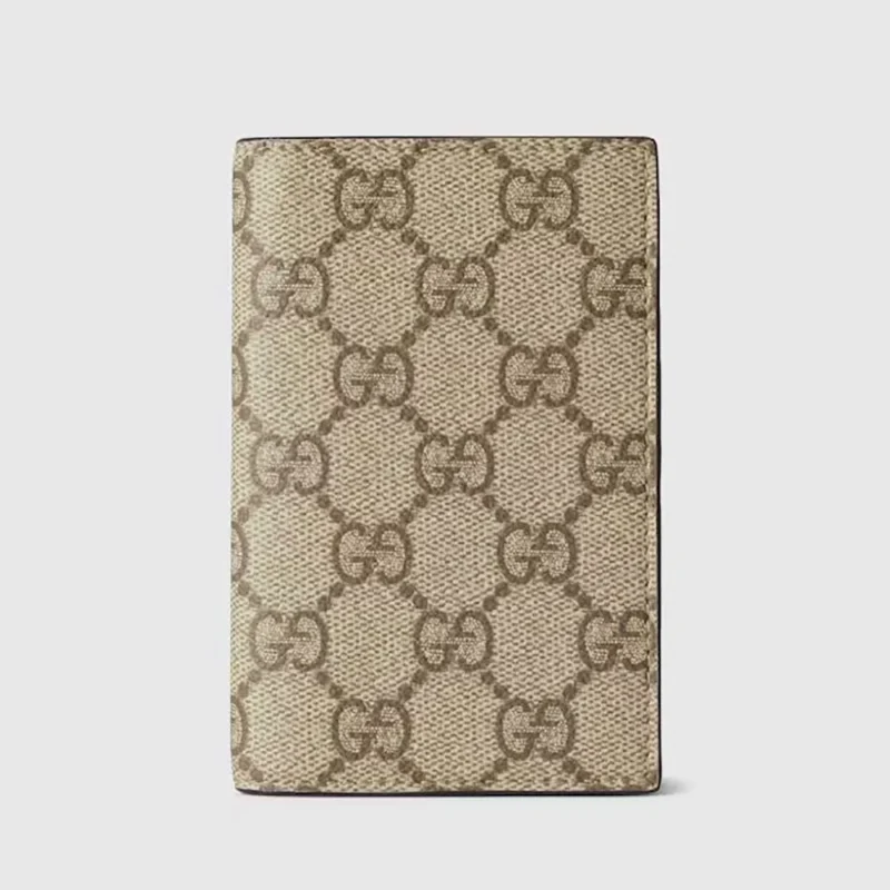 Gucci Women GG Emblem Bi Fold Card Case-Brown 821209FAED09786