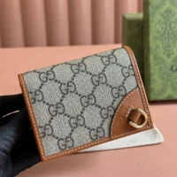 Gucci Women GG Emblem Mini Wallet-Brown 820692FAD6L9758