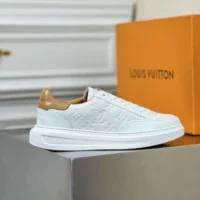 Louis Vuitton LV Unisex Beverly Hills Sneaker in Calf Leather-White 1A8V3N