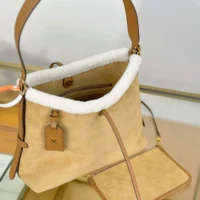 Louis Vuitton LV Women CarryAll PM in Suede Leather M11843