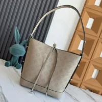 Louis Vuitton LV Women Flore Perforated Mahina Calfskin Leather-Gray M12140