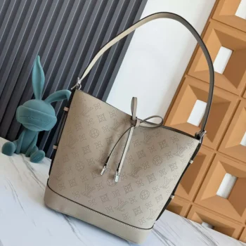 Louis Vuitton LV Women Flore Perforated Mahina Calfskin Leather-Gray M12140