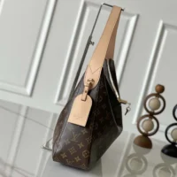 Louis Vuitton LV Women Slouchy MM Natural Cowhide-leather Trim-M12098