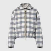 Louis Vuitton Men Double Face Check Zip-Up Jacket 1AGPEP