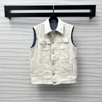 Louis Vuitton Women Reversible Sleeveless Denim Jacket 1AGOT9