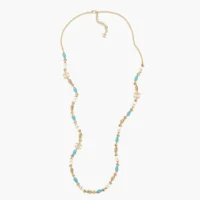 Chanel Women Long Necklace Metal Resin Strass