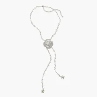 Chanel Women Necklace Metal Resin Glass Pearls Strass ABE880