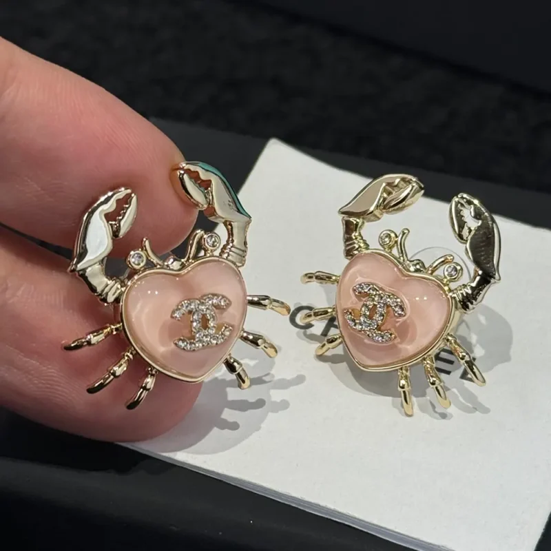 Chanel Women Stud Earrings Metal Glass Resin Strass ABF075