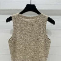 Dior Women Twinset Beige Cotton- and Wool-Blend Bouclé Knit