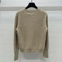 Dior Women Twinset Beige Cotton- and Wool-Blend Bouclé Knit