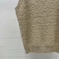 Dior Women Twinset Beige Cotton- and Wool-Blend Bouclé Knit