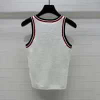 Dior Women Vibe Tank Top White Technical Mesh with Three-Tone Signature