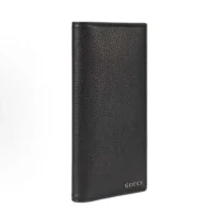 Gucci Men Long Wallet with Gucci Logo-Black 795296AABXM1000