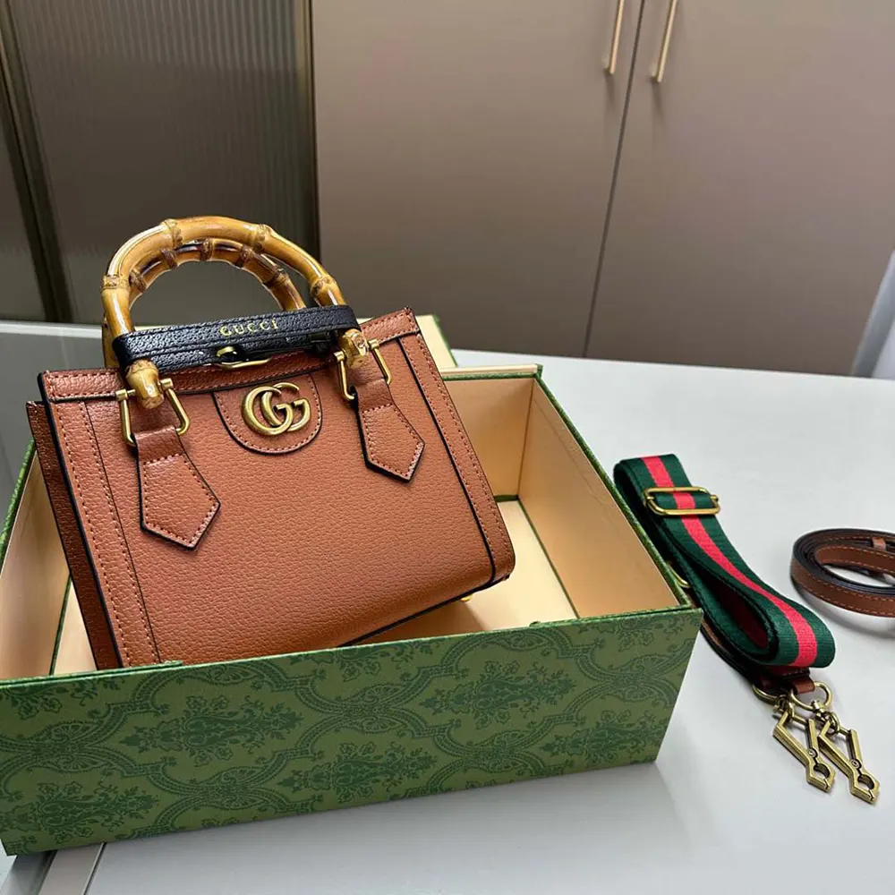 Gucci Women Diana Mini Tote Bag 702732U3ZDT2549 (2) Gucci Women Diana Mini Tote Bag 702732U3ZDT2549