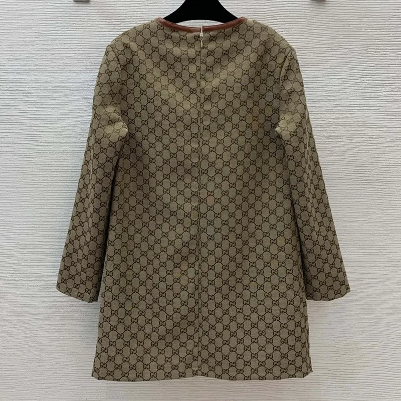 Gucci Women GG Canvas Dress with Horsebit 820404Z8BZA2190