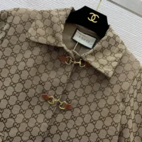 Gucci Women GG Canvas Jacket with Horsebit 820434Z8BZF2580