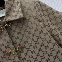 Gucci Women GG Canvas Jacket with Horsebit 820434Z8BZF2580