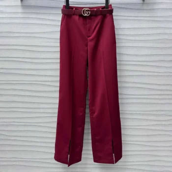 Gucci Women Oversize Low Waist Wool Pant 824881Z7AO26052
