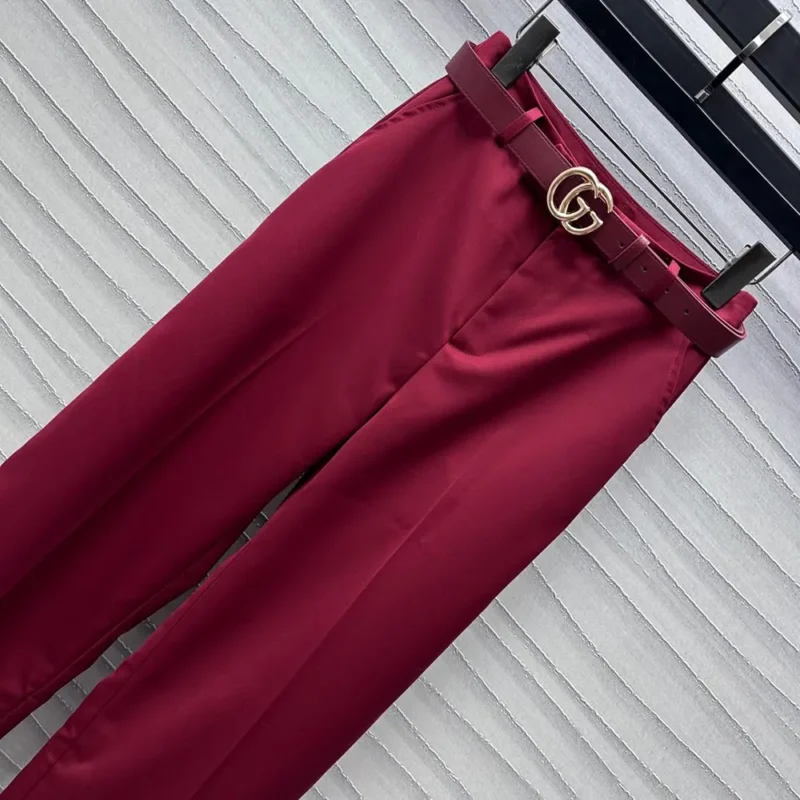 Gucci Women Oversize Low Waist Wool Pant 824881Z7AO26052