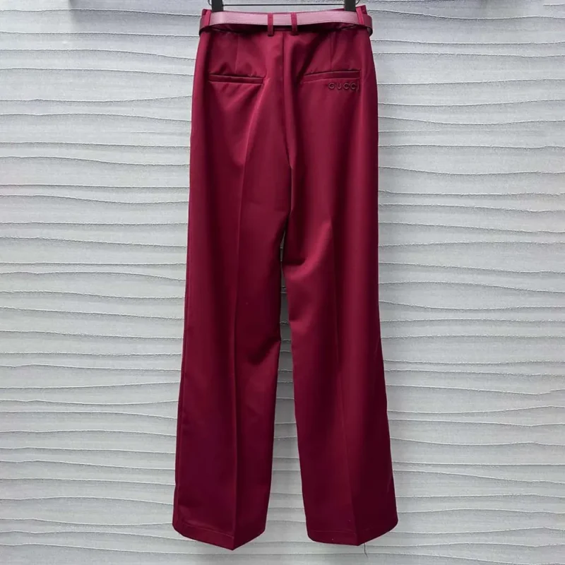 Gucci Women Oversize Low Waist Wool Pant 824881Z7AO26052