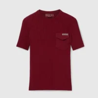 Gucci Women Rib Fabric Top with Intarsia 829857XKEV26320