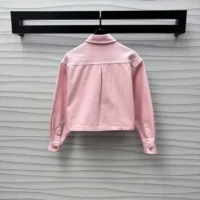 Louis Vuitton LV Women Cropped Denim Shirt-Light Pink 1AHHT1