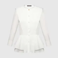 Louis Vuitton LV Women Poplin Peplum Blouse 1AHHMN