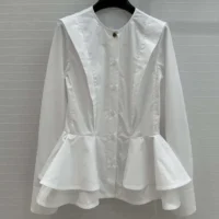 Louis Vuitton LV Women Poplin Peplum Blouse 1AHHMN