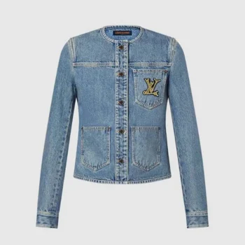 Louis Vuitton Women Denim Fitted Jacket-Blue 1AHHS5