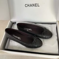 Chanel Women Ballet Flats Aged Calfskin-Black G26250