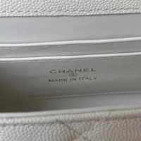 Chanel Women Clutch with Chain Grained Shiny Calfskin Gold Tone Metal