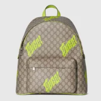 Gucci Unisex Medium Backpack with Print-Dark Green 834466