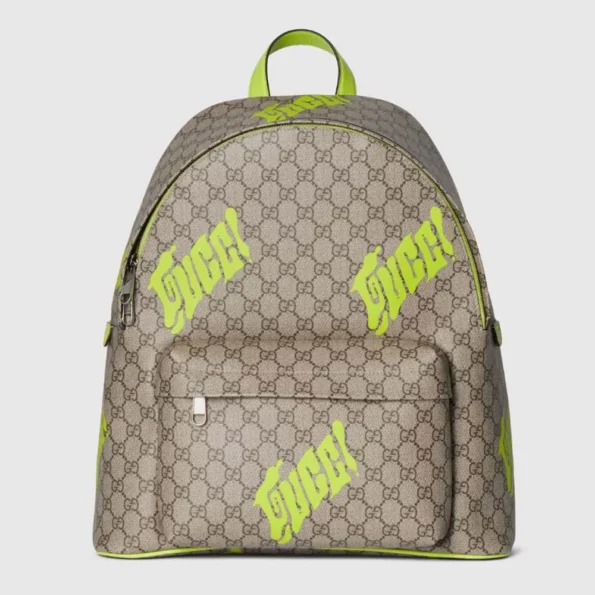 Gucci Unisex Medium Backpack with Print-Dark Green 834466