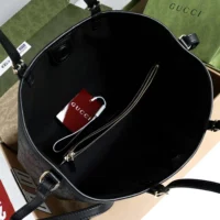 Gucci Women GG Emblem Medium Tote Bag-Black 815214
