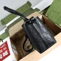 Gucci Women GG Emblem Medium Tote Bag-Black 815214