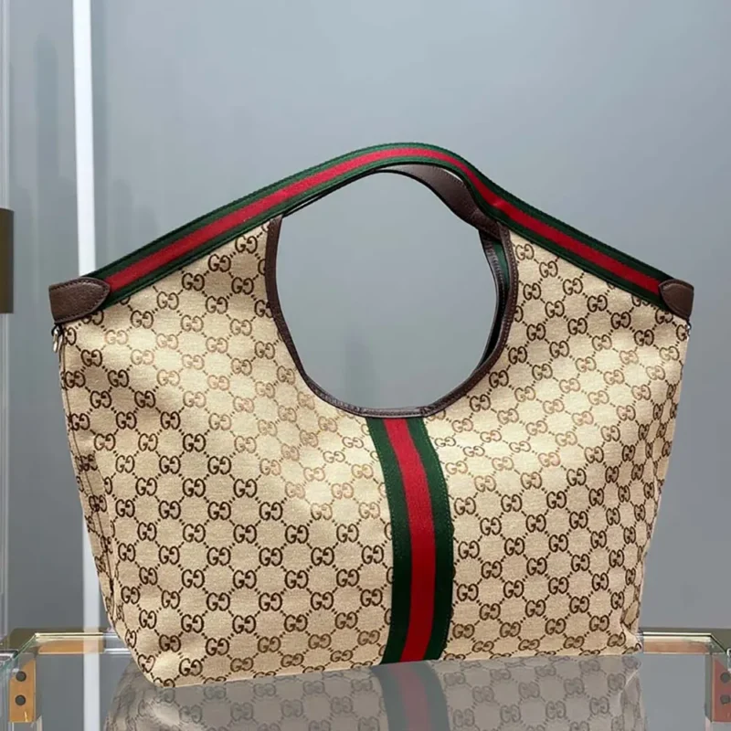 Gucci Women Giglio Large Tote Bag-Dark Brown 853971