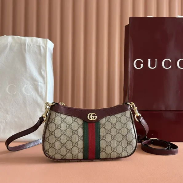 Gucci Women Ophidia Small Shoulder Bag-Maroon 841341