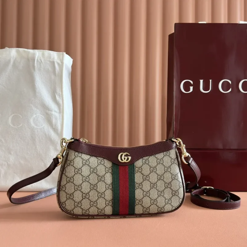 Gucci Women Ophidia Small Shoulder Bag-Maroon 841341