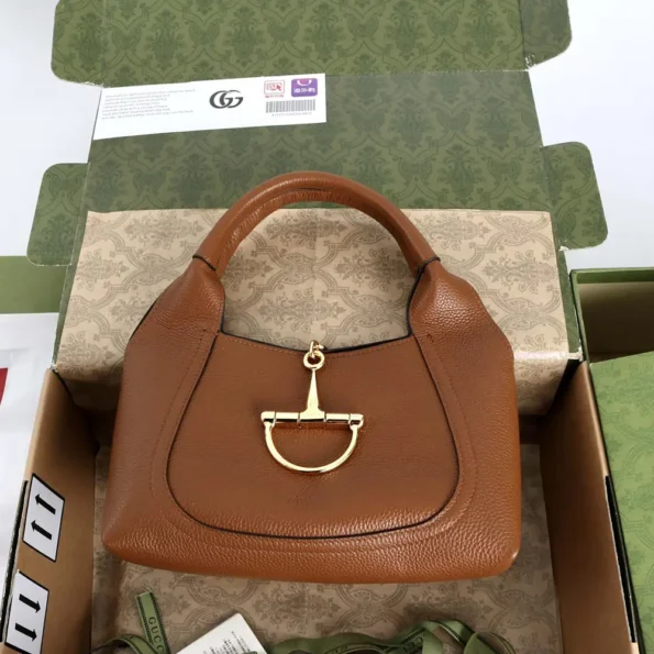 Gucci Women Softbit Medium Top Handle Bag-Brown ‎837467