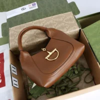 Gucci Women Softbit Medium Top Handle Bag-Brown ‎837467
