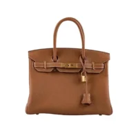 Hermes Birkin 30 Bag in Epsom Leather with Gold Hardware-Brown