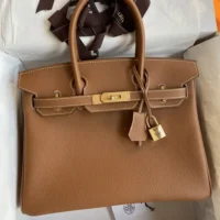 Hermes Birkin 30 Bag in Epsom Leather with Gold Hardware-Brown/Gold