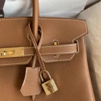 Hermes Birkin 30 Bag in Epsom Leather with Gold Hardware-Brown/Gold