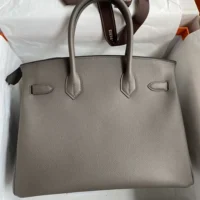 Hermes Birkin 30 Bag in Epsom Leather with Gold Hardware-Silver